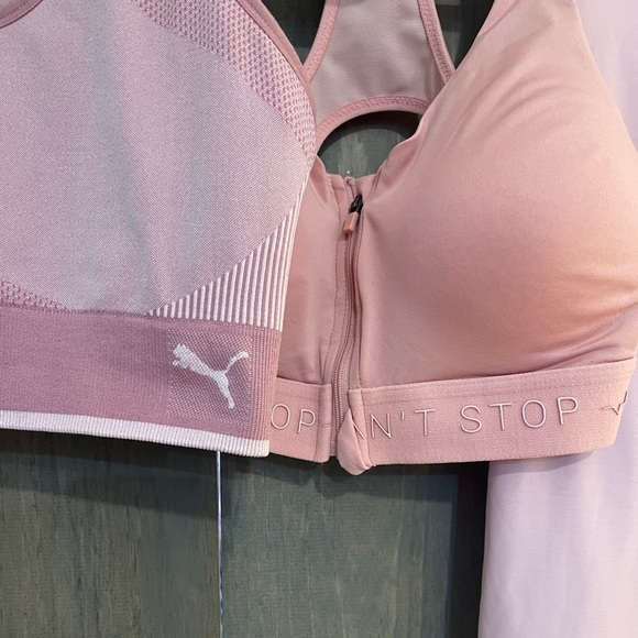 PINK  Sports bra - Tank Under Amour, Puma , Can’t stop won’t stop - Picture 12 of 12